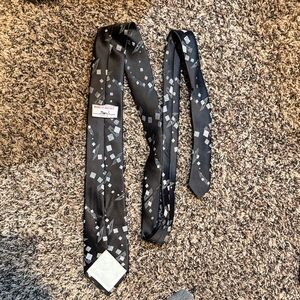 Nino Foriero Black Geometric Pattern Tie